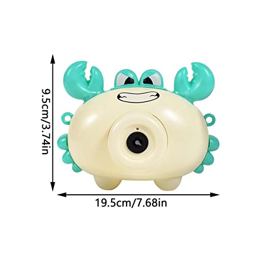 Criador de bolhas - Crab Camera Bubble Machine com luz e música - Brinquedos de verão para crianças,