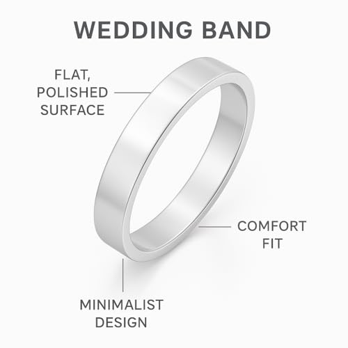 Image of 925 Sterling Silver Plain Band Ring for Men & Women | Pure Silver Unisex | Hallmarked Silver Ring for Daily Use | Gift for him her | Chandi Ring | Thumb Ring |Couple Rings