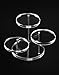 QWORK Round Acrylic Products Display Riser Stands, 3 Tier Jewelry Display Stands for Rings Earrings,Mini Figurines, Clear, 2 Pack