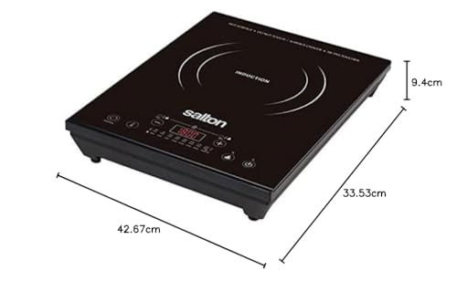Salton Portable Induction Cooktop | Cool-Touch Surface & LED Display | 8 Temperature Settings, 300-1800 Watts | Fast, Safe & Energy-Efficient Cooking | Proudly Canadian - Image 4