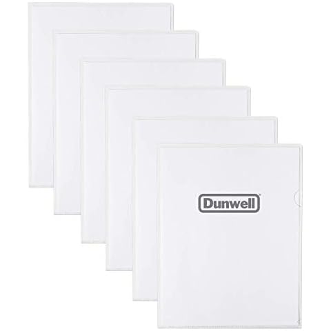 Dunwell Clear Plastic File Folder Sleeves, 36 Pack, 8.5x11 Letter Size, Acid-Free Poly Plastic Cover