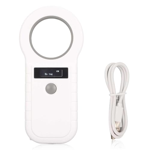 Lettore di Microchip Per Cani Scanner ID Chip Per Animali Domestici Per Chip Per Cani RFID Portatile Ricaricabile ID Chip Per Scannerbianco