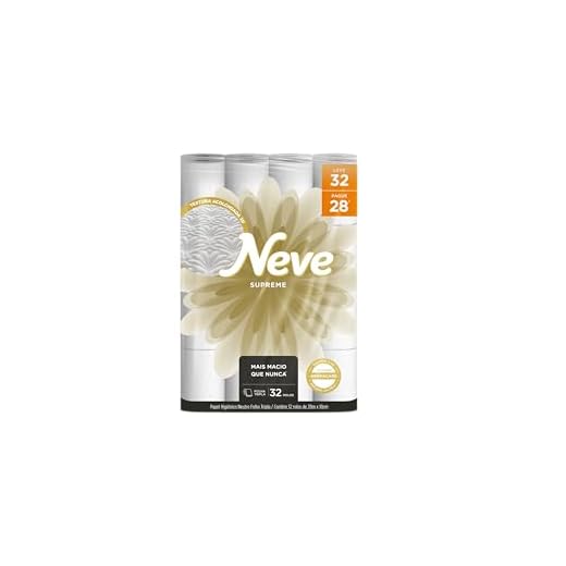 Papel Higiênico Neve Supreme Leve 32 Pague 28-32 Rolos, Neve, Preto