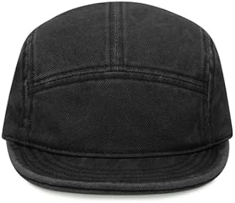 Clakllie Cotton 5 Panel Hats Hip Hop Short Brim Hats for Women Men Soft Golf Dad Hats Low Profile Trucker Cap with Adjustable