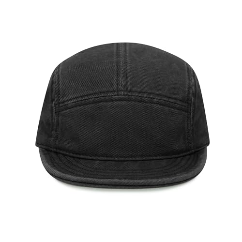 Clakllie Cotton 5 Panel Hats Hip Hop Short Brim Hats for Women Men Soft Golf Dad Hats Low Profile Trucker Cap with Adjustable