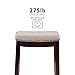 Linon Linen Backless Claridge Stool, Counter Height, Beige & Dark Walnut