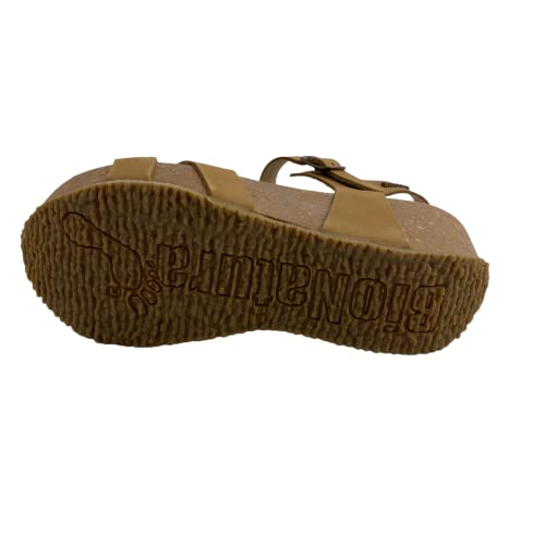 BioNatura sandali estivi donna fondo gomma e zeppa...