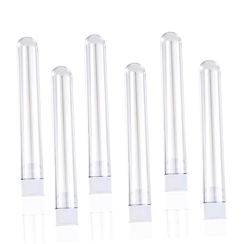 Veemoon 25 Pack 5ml Plastic Test Tubes 12mm Diameter for Sample with Lids for Experiment