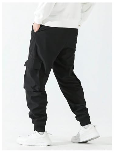SOLY HUX Men's Sweatpants Drawstring Waist Printed Cargo Pants Street Outdoor Joggers with Pockets2