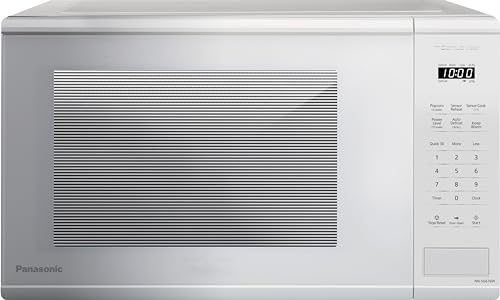 Panasonic NNSG676WC Mid Size Genius 1100 W Microwave Oven, 7 Auto Cook Menus, Child Lock, White