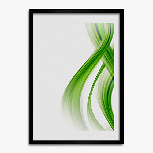 Photo d'art de vague marine avec cadre bois 50x70 cm Tulup pour un intérieur apaisant