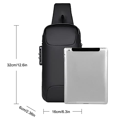 Bolsa tiracolo masculina | Mochila tiracolo impermeável | Mochila tiracolo pequena com porta de carr
