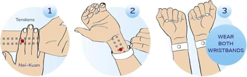 Image of Anti-Nausea Wristband for Anxiety, Travel, Sea, Car, Air Sickness Reliefs Handband with Pair (Pack of-2)