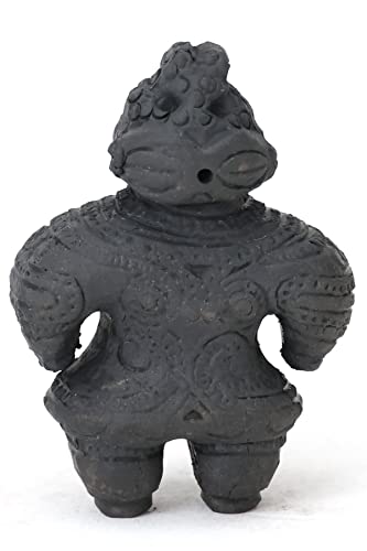 遮光器土偶 宮城県出土 土偶 ミニ(高さ7p) 陶器製複製品 素焼きレプリカ インテリア 職人手づくり (ミニ)