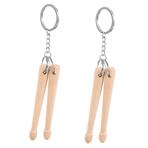 Llaveros con colgante de baquetas para bateristas x4 miniatura 2