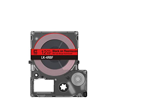 Epson LabelWorks LK 4RBF sur fluorescent Rouleau 1 2 cm x 5 1 cassette boîte de suspension cartouche de bande - vue 2