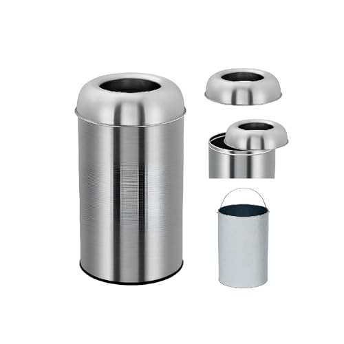 Caneca de basura de acero inoxidable 70L con cubeta interior miniatura 6