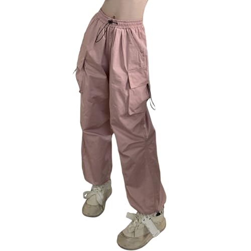 Baggy Pants Men Quick Drying High Waist Wide Leg Cargo Pants with Pockets for Casual Sports and Outdoor Activities