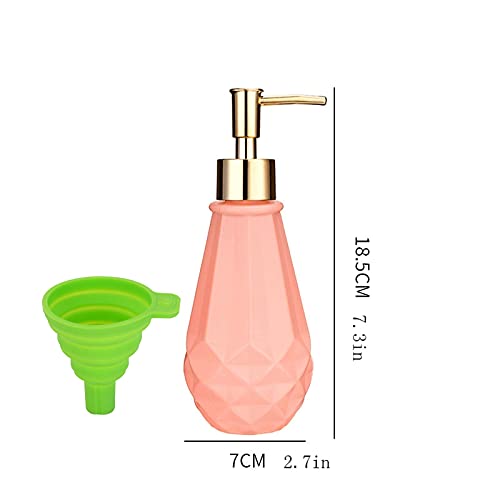 Distributeur de savon liquide à pression précise avec flacon verre - 3