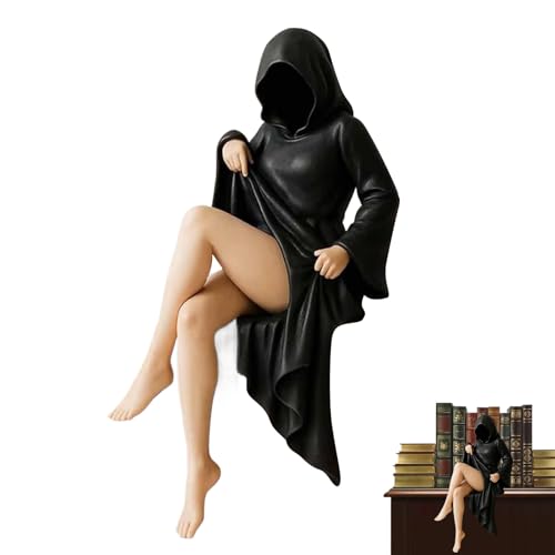 Générique Statue Mystérieuse - Statue Femme Assise,Décorations en Résine Femme Assise pour Étagère Chambre Salon Meubles Maison Et Académie
