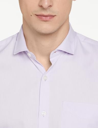 Image of Peter England Men's Classic Textured Slim Fit Full Sleeve Shirt | Wonder Fabric | Cotton Rich | Premium Dobby
