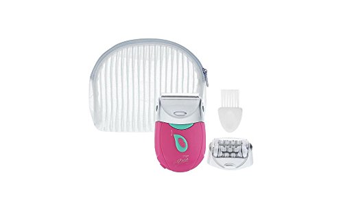 EMJOI eRase e60 Dual Opposed Heads 60-Disc 2-in-1 Electric Epilator Tweezer with Shaver/Trimmer and Sensitive Attachments - White