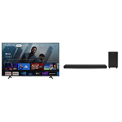 TCL 55' Class 4-Series 4K UHD HDR Smart Google TV – 55S446 with TCL Alto 8 Plus 3.1.2 Channel Dolby Atmos Sound Bar