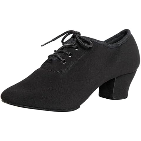 Asyusyu Women's Black Ballroom Dance Shoes Cover