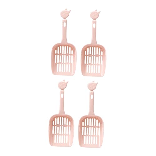 iplusmile 4個 太い猫砂シャベル フィーダ 猫の家 猫砂スクーパー 猫のおもちゃ 猫トイレのゴミ箱 スクープ 猫のパズルのおもちゃ ネット 置き場 猫鍋 猫すくい ライナー ペット Pp樹脂