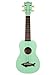 Kala MK-SS-GRN Makala Shark Soprano Ukulele - Surf Green Bundle with Gig Bag, Tuner, Austin Bazaar Instructional DVD, and Polishing Cloth