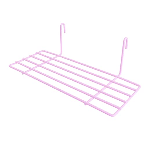 Image of TEHAUX 1pc Iron Frame Shelf for Pet Parrots Sturdy Wall Decoration Hanging Hooks Easy to Install Iron Wall Shelf for Animal Perching and Display