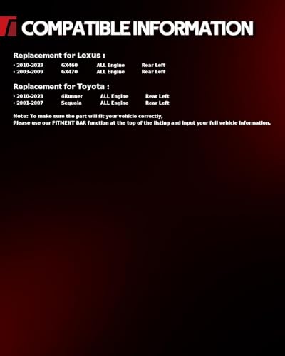 Image of Torchbeam Rear Brake Caliper Left for Toyota 2010-2023 4Runner, Lexus 2010-2023 GX460, Toyota 2001-2007 Sequoia, Lexus 2003-2009 GX470, Rear Left Caliper Replace # 19B2737