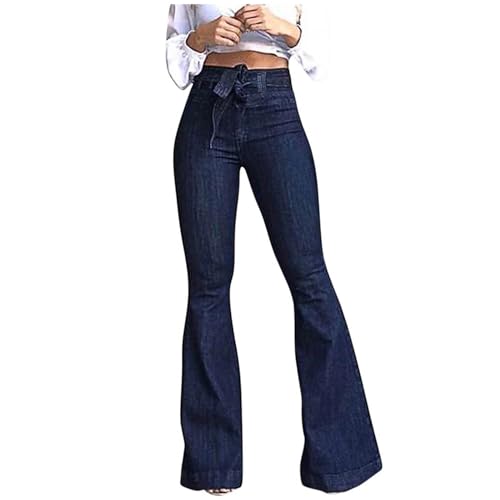 TURWXGSO Stretch Flared Jeggings for Women UK Bootcut Flared Jean...