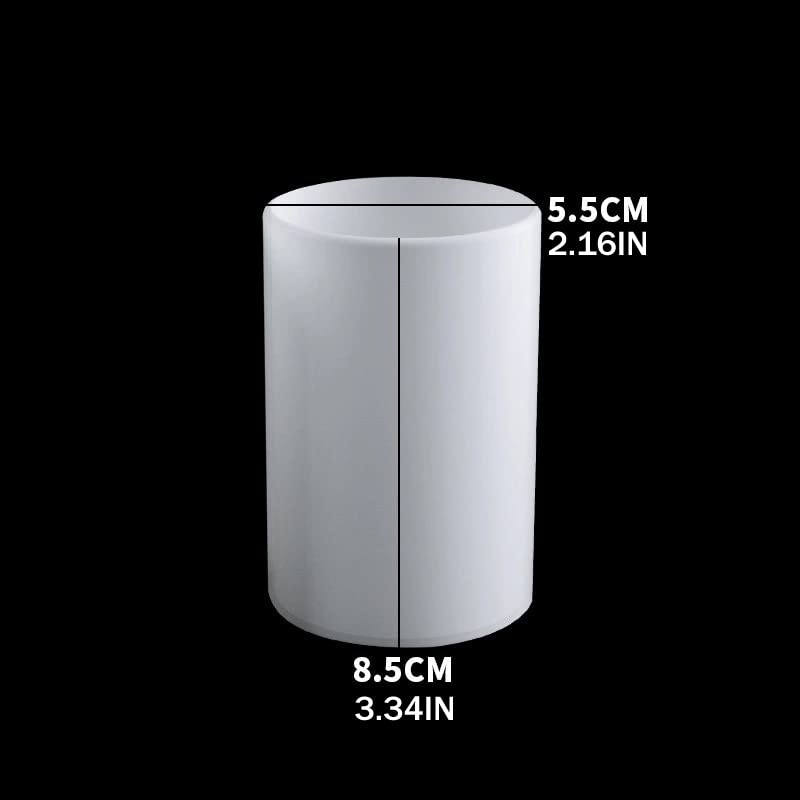 Katutude Cylinder Candle Molds, 3D Pillar Silicone Candle Mold Epoxy Resin Molds for DIY Scented Candles, Handmade Soap, Wax, Crafts, Fondant, Chocolate - Diameter 50mm