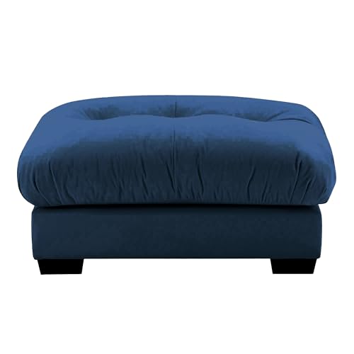 Image of SoarFlash Velvet Sectional Sofa Ottoman, Blue