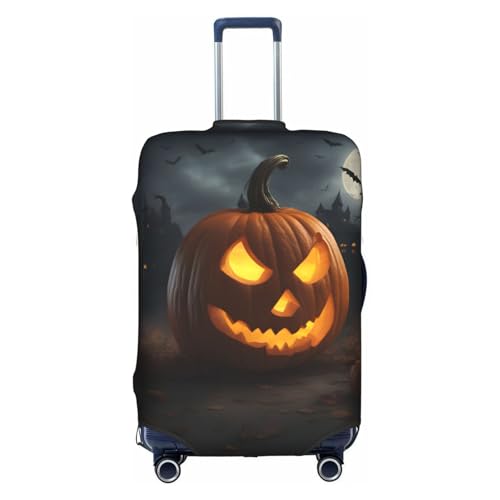 Halloween Pumpkin Tsa Approved Luggage Cover For 18-32 Inch Suitcases Scratch-Resistant Stretch Luggage Cover