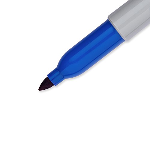 Image of Sharpie Permanent Markers, Fine Point, Blue, 288 Count, Pack of 24