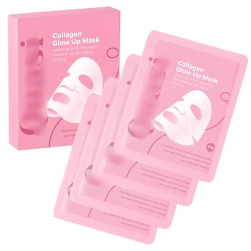 Quasi Bio Collagen Face Mask- Firm Skin Deep Hydrating Masks for Wrinkle Reduction and Pore Minimization,1box