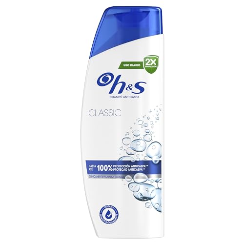 H&S Classic Champú Anticaspa 330ml para Uso Diario. Hasta 100% de Protección Anticaspa, Clínicamente Probado. Todo Tipo de Pelo
