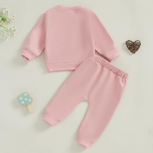 Toddler Infant Baby Girl Fall Winter Clothes Big Sister Little Sister Matching Outfits Sweatshirt Pants Set4