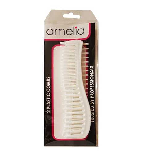 Peine Desenredante Blanco de Plástico 7.5 pulgadas - Pack de 2 miniatura 5