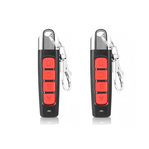 AMSLSIU Mando a Distancia para Puerta de Garaje ABS, 2 Piezas, reemplazo Elegante portátil, duplicadores de Puerta multifuncionales programables, Rojo