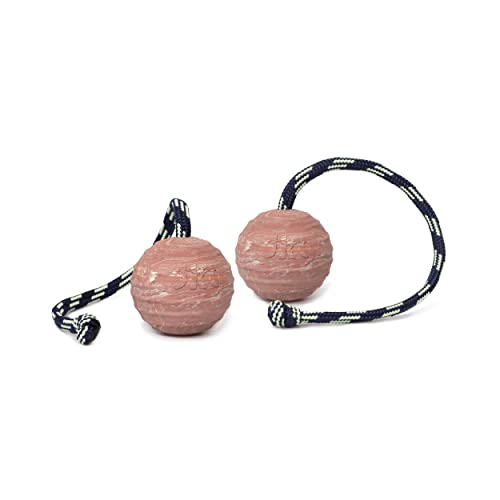 JULIUS K-9 IDC Kautschuk Ball mit Schnur, Geriffelt, 70 mm