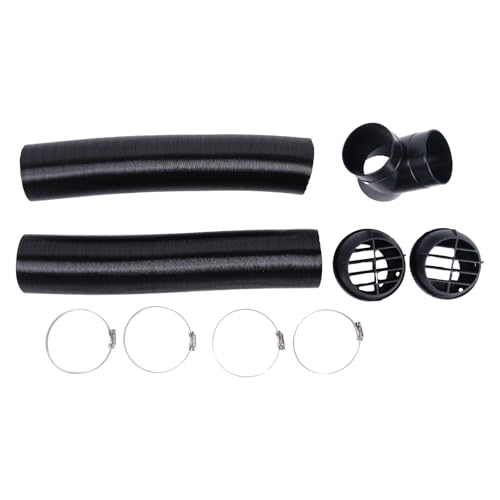 ZTUOAUMA 75mm 3\'\' Diesel Heater Air Duct Hose Y-Branch Connector Bulging Outlet Vent Clips Kit Compatible with Eberspacher Webasto Air Diesel Parking Heaters 5KW - Thumbnail 2