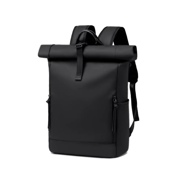Rolltop Backpack for Men Women, 24L/32L Expandable Backpack with Laptop Compartment, Water Resistant Anti-theft Business Travel Work College Bag Fits 15.6 Inch Tablet, Notebook