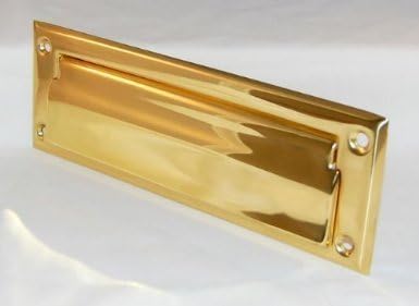 Solid Brass 13 x 3.75 Mail Letter Slot - Eternity Door Polished Brass Finish