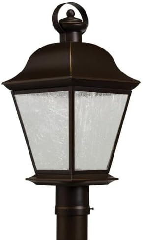 Miniatura 4 de Kichler Mount Vernon - Luz LED para poste de 19.5 pulgadas para exteriores con cristal transparente sembrado en bronce Olde Bronze