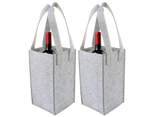 Kellegour 2Pezzi Borsa per Bottiglie Vino Acqua in Feltro,Borsa Bottiglie