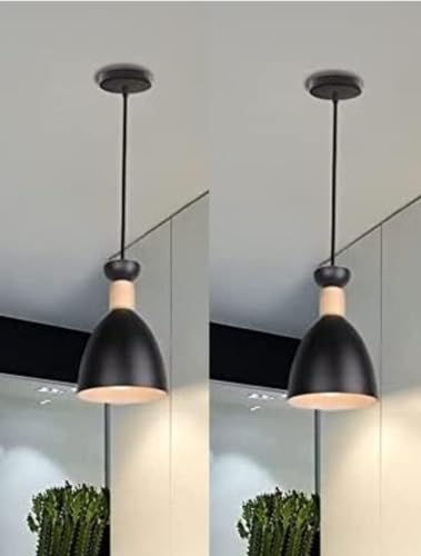 Image of DarkVision Black Hanging Lights for Living Room /Pendant Lights for Ceiling /Hanging Lamps for Home Decoration /Ceiling Light for Living Room /Decorative Hanging Lights,Metal (Without Bulb) (HL Black)