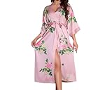 Peignoir Kimono en Tissu Satiné: fabriqué à partir de 100 % polyester, soie satinée luxueuse, douce et légère (tissu lisse, léger et élégant), confortable, fluide, joli et flatteur. Vous allez adorer ce peignoir léger. Confortable et soyeux. La couleur est magnifique.